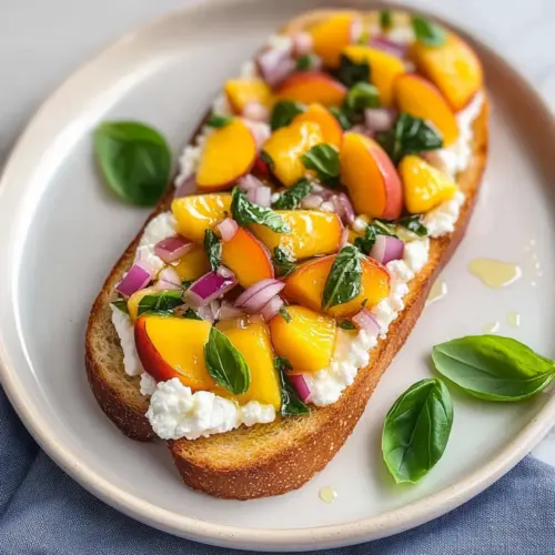 Peach Bruschetta