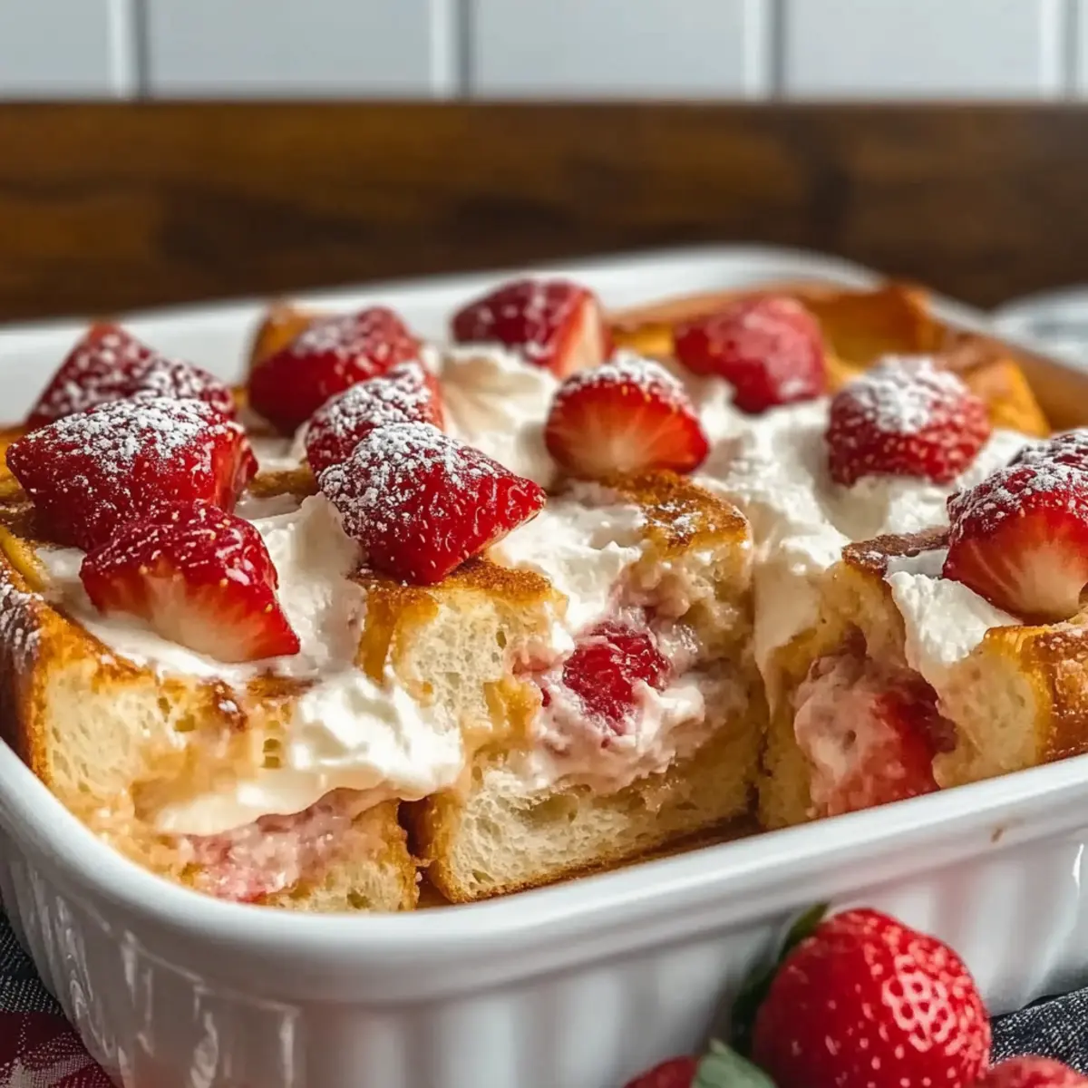 Strawberry Cream Cheese French Toast Bake