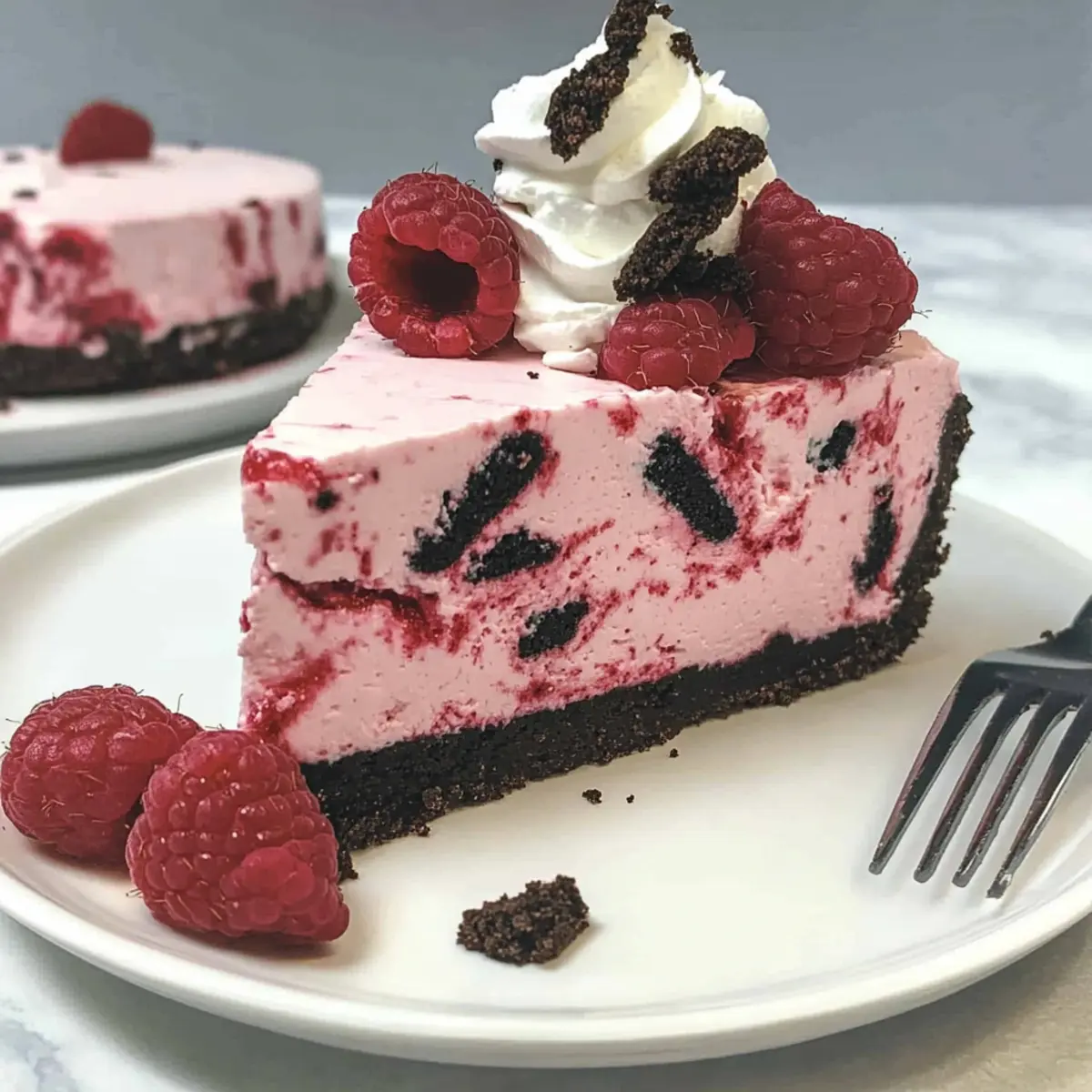 Mother's Day Raspberry Oreo Cheesecake