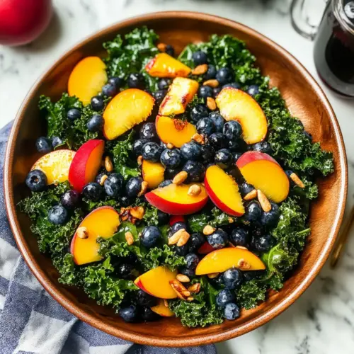 Peach Blueberry Kale Salad
