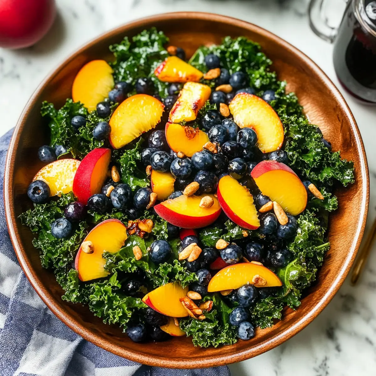 Peach Blueberry Kale Salad