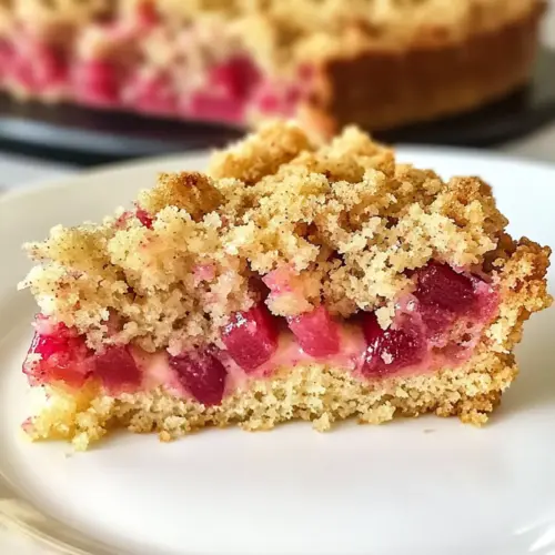 Rhubarb Streusel Cake