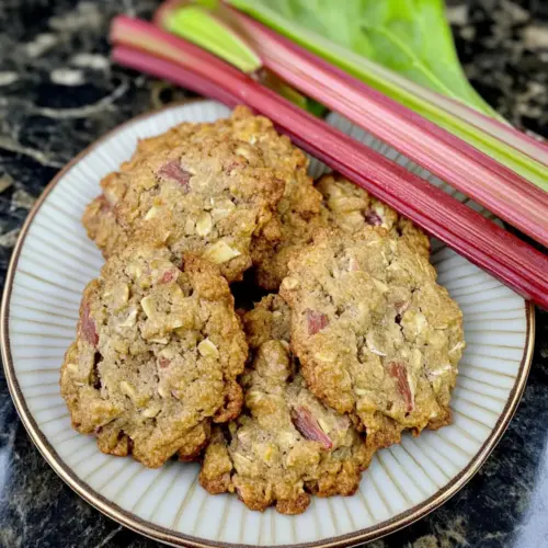 Mom’s Rhubarb Oatmeal Cookies