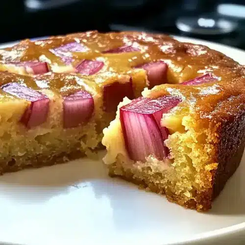 Rhubarb Custard Cake