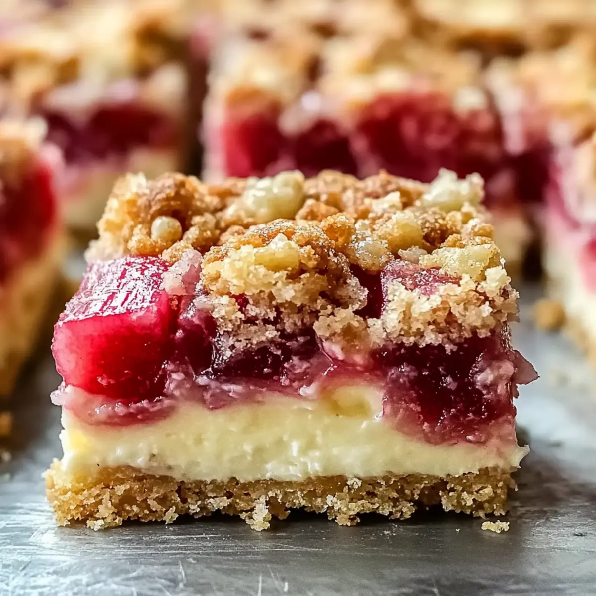 Rhubarb Cream Cheese Bars