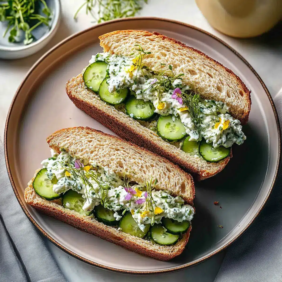 Cucumber Salad Sandwiches