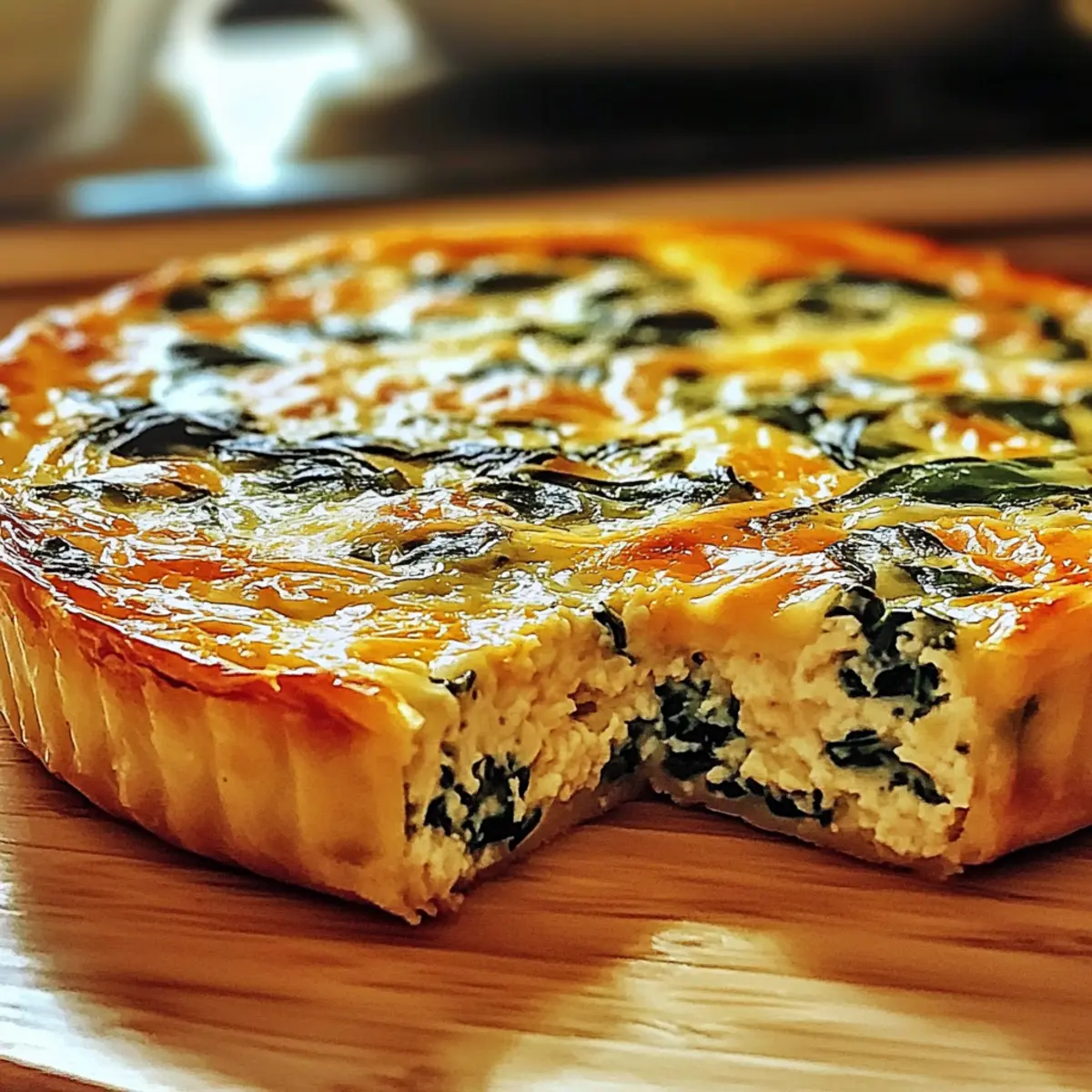 Cottage Cheese and Spinach Crustless Quiche