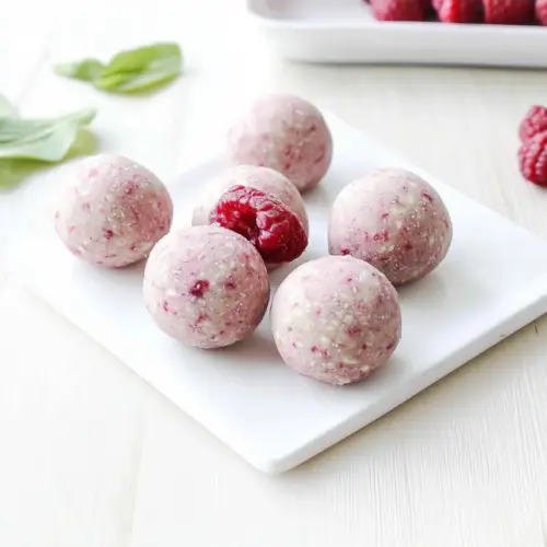 Raspberry Cheesecake Protein Balls