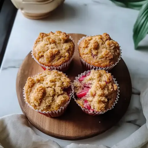 Sweet Small Batch Rhubarb Muffins