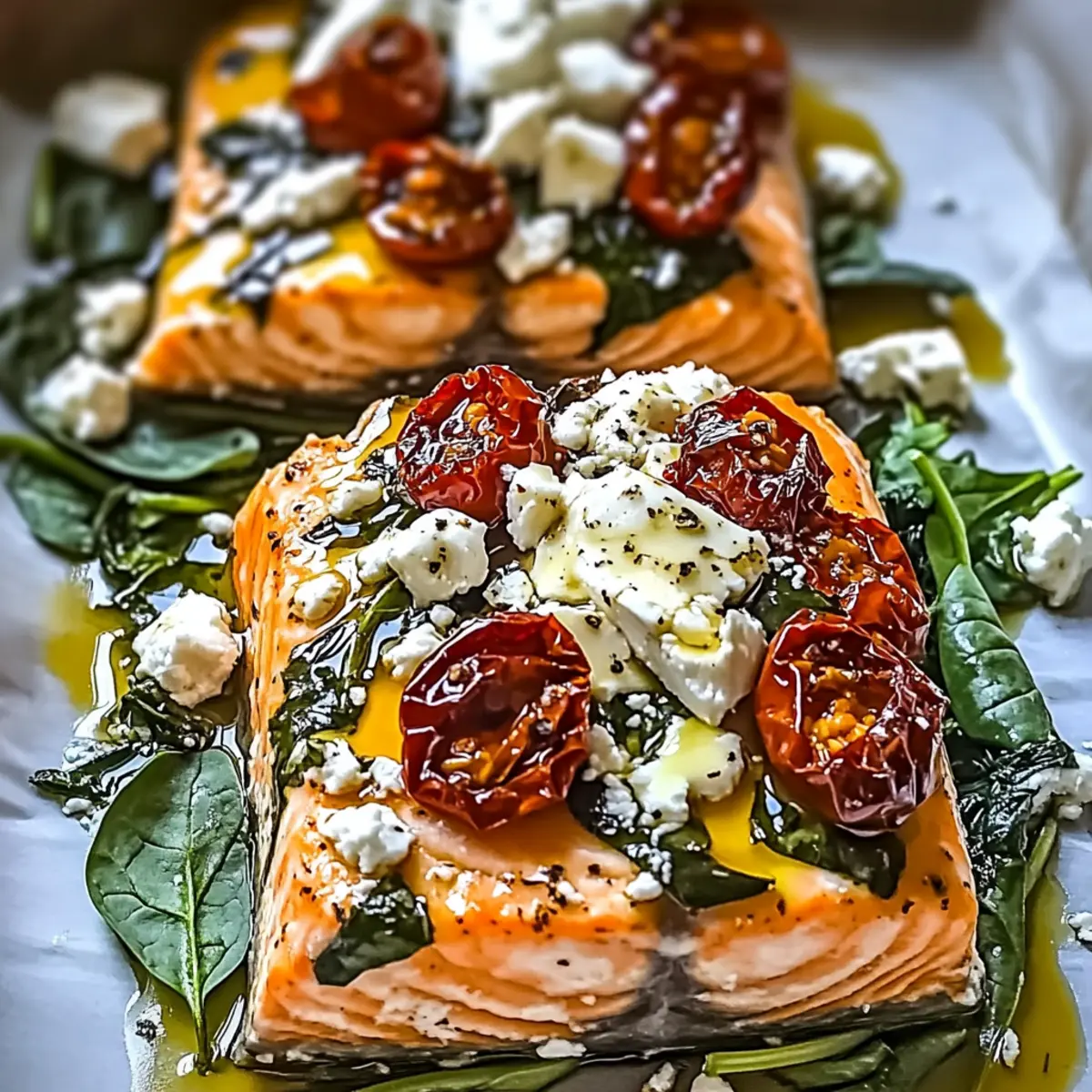 Mediterranean Baked Salmon with Feta