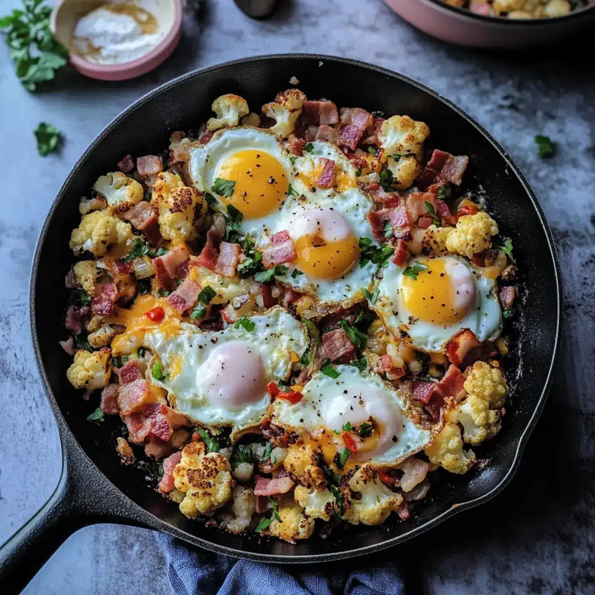 Turkish Cauliflower Breakfast Hash