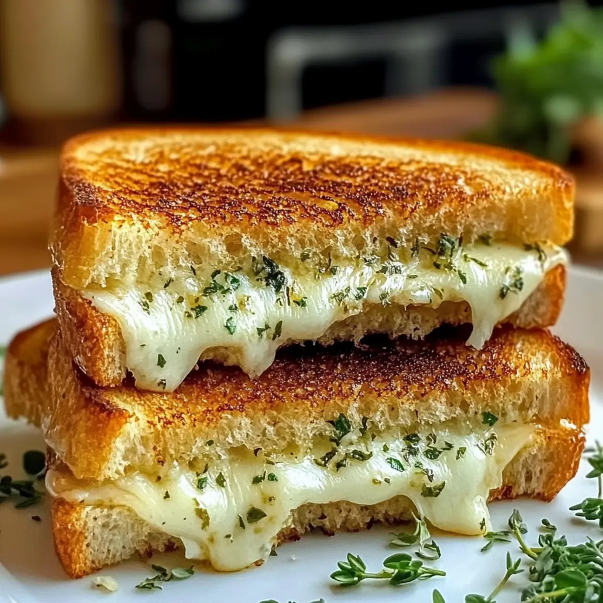 Garlic Bread Grilled Cheese