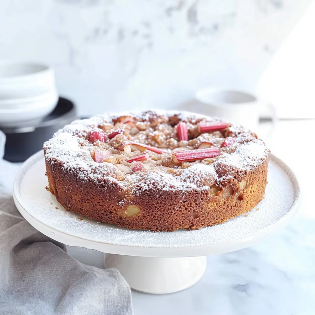 Healthy Rhubarb Cake