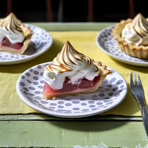 Rhubarb meringue tarts