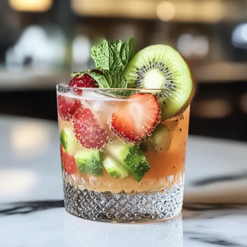 Kiwi & Strawberry Smash Mocktail