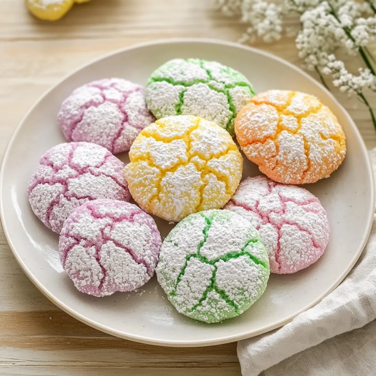 Springtime Crinkle Cookies