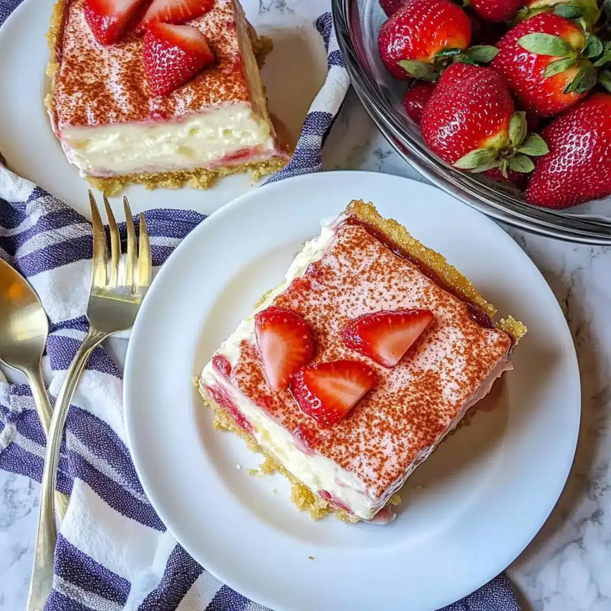 Strawberry Rhubarb Pudding Dessert