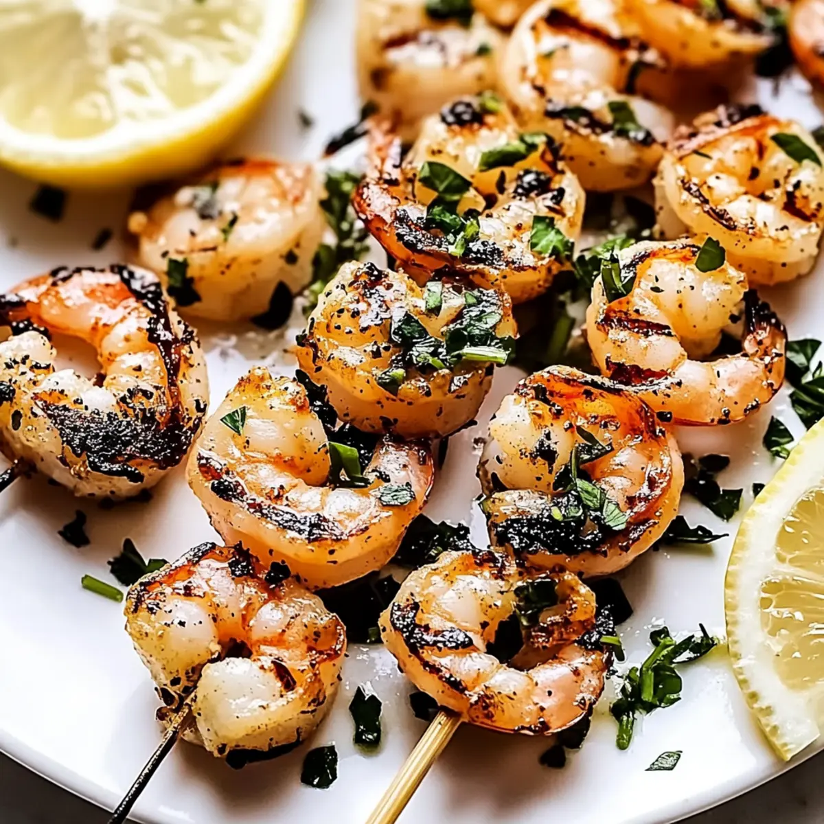 Garlic Grilled Shrimp Skewers