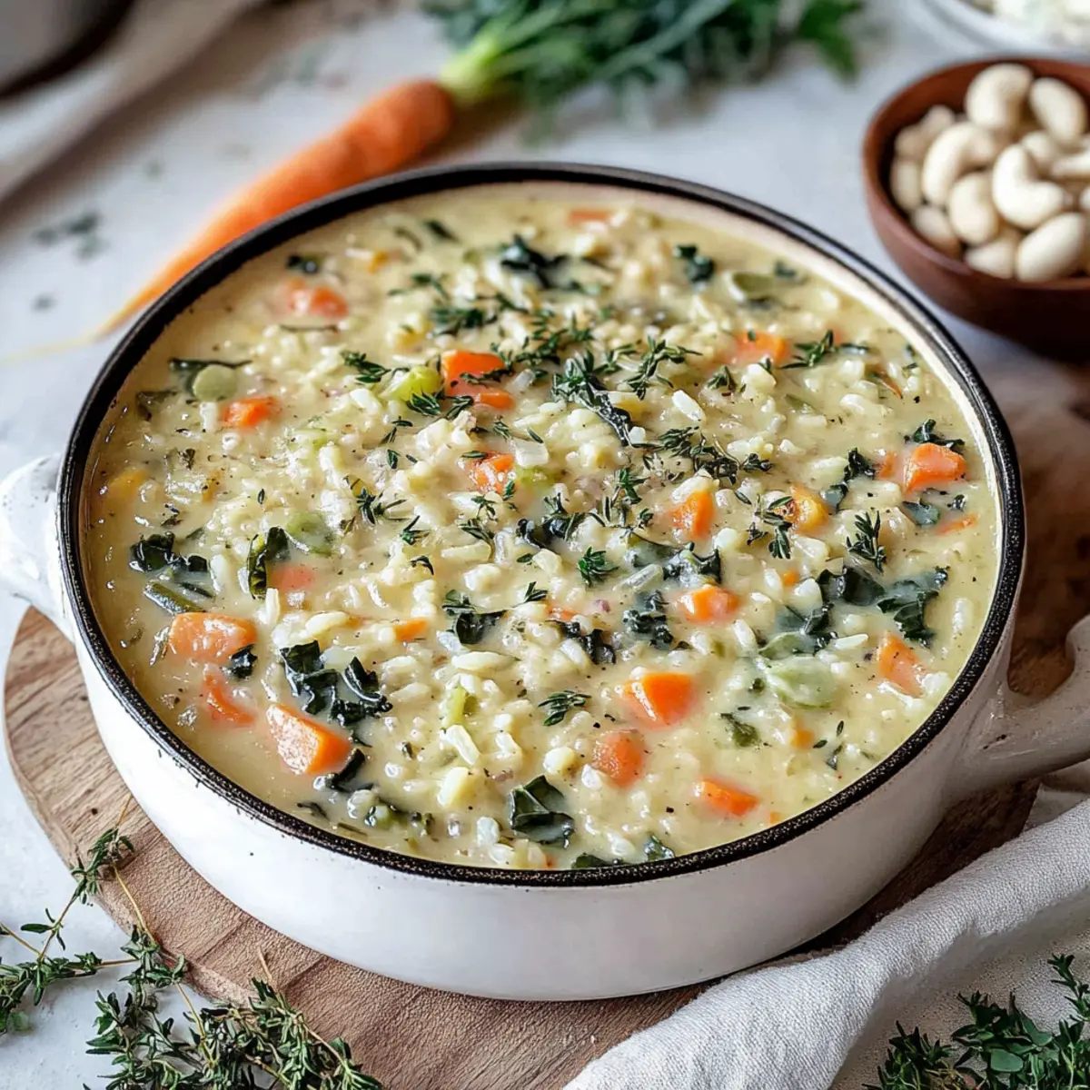 Creamy Vegetable Rice Soup
