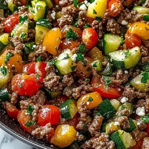 Mediterranean Ground Beef Stir-Fry