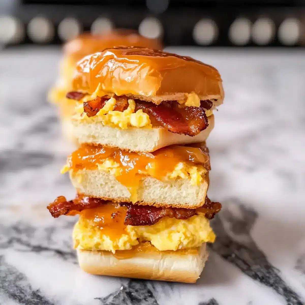 Crack Breakfast Sliders with Everything Bagel Glaze