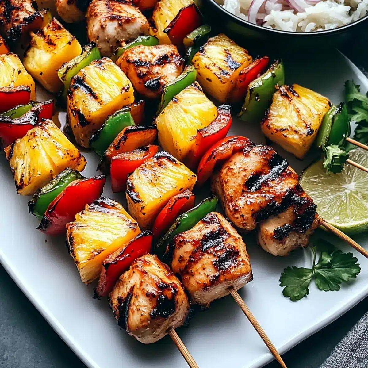 Chicken and Pineapple Skewers