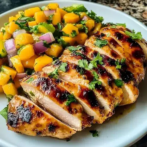 Honey Lime Chicken with Mango Salsa.