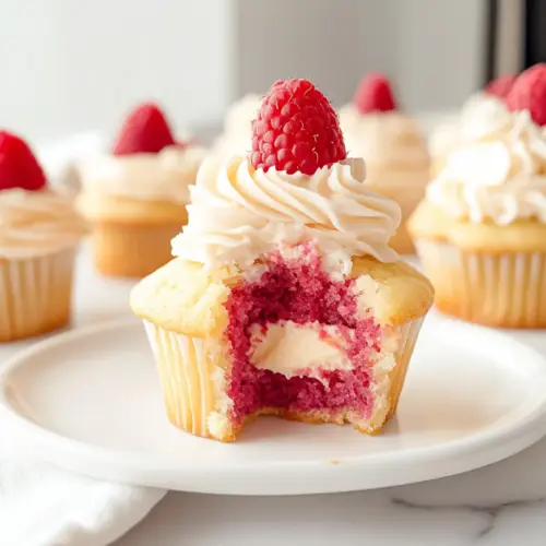Mother's Day Raspberry and white chocolate cupcakes