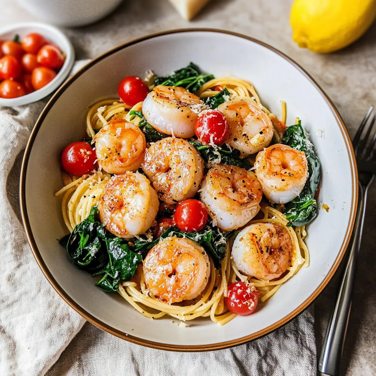 Shrimp & Scallop Pasta With Veggies
