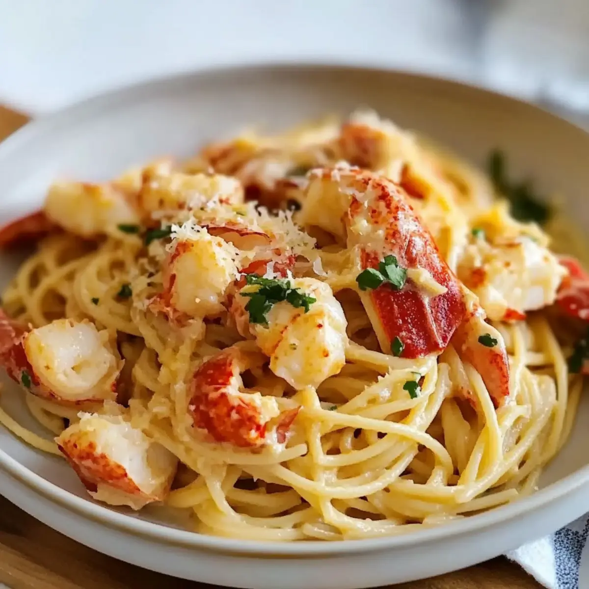 Lobster Pasta with Lemon Butter Sauce