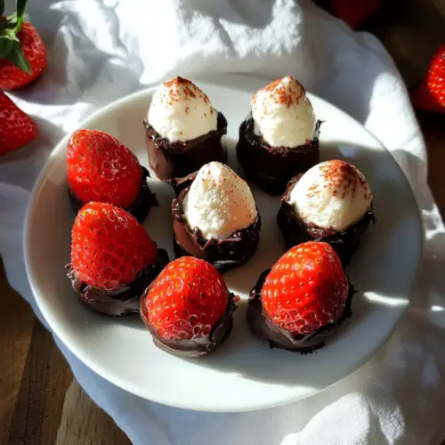 Chocolate Covered Cheesecake Strawberries