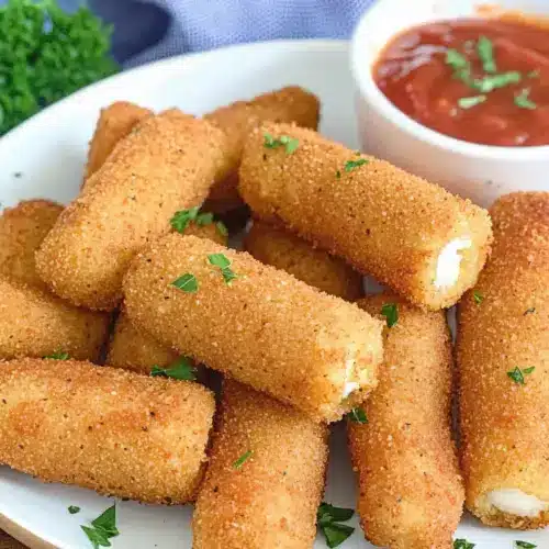 Crispy Frozen Mozzarella Sticks in the Air Fryer