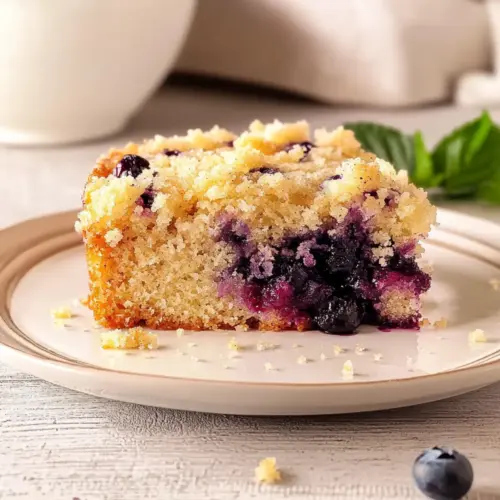 Moist Blueberry Crumb Cake with Brown Sugar Topping