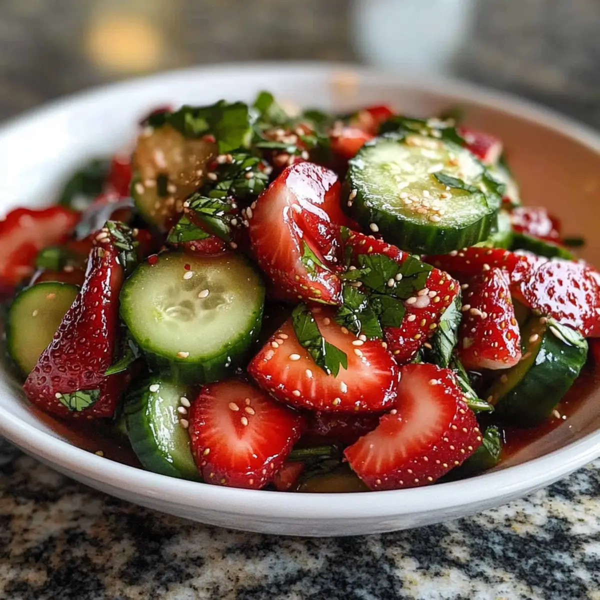 Cucumber Strawberry Salad Picnic Food