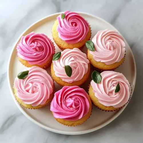 mothers day Rose Swirl Cupcakes