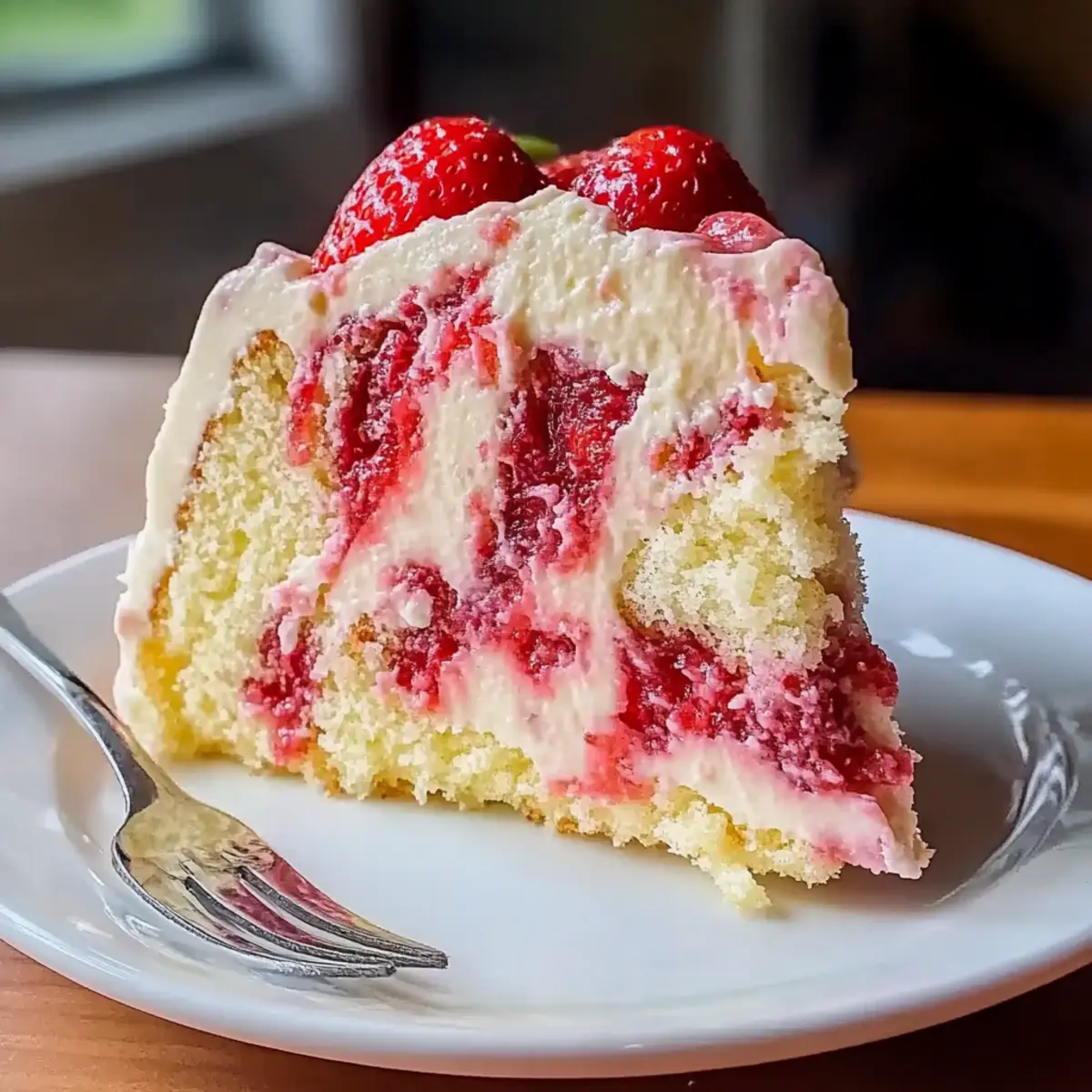mothers day Strawberry Earthquake Cake