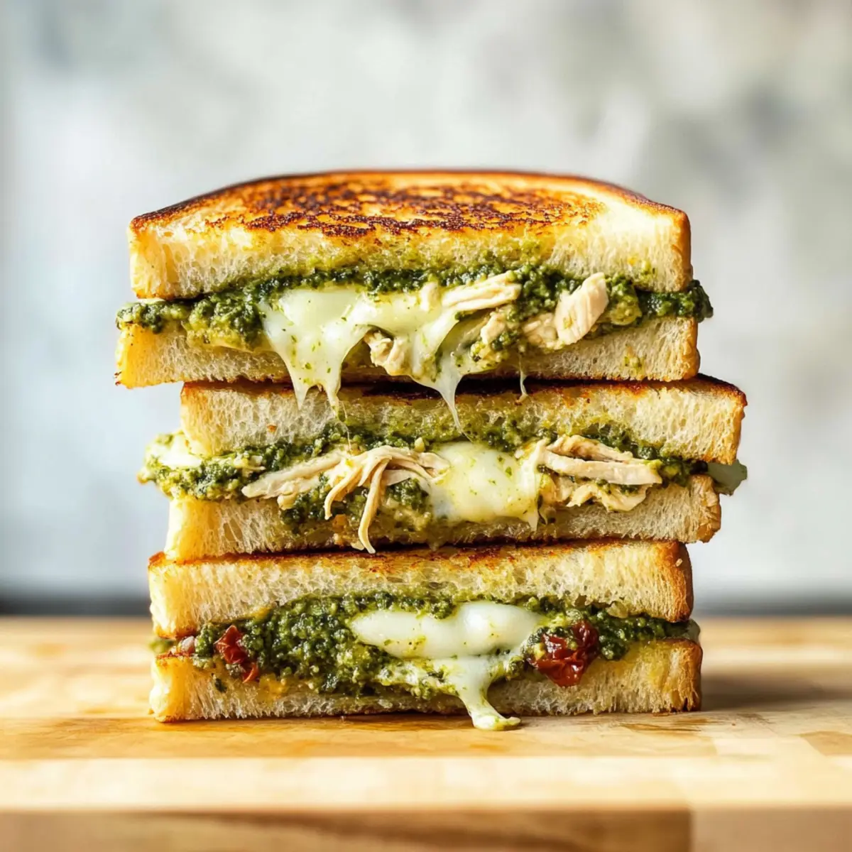 Chicken Pesto Grilled Cheese Sandwich