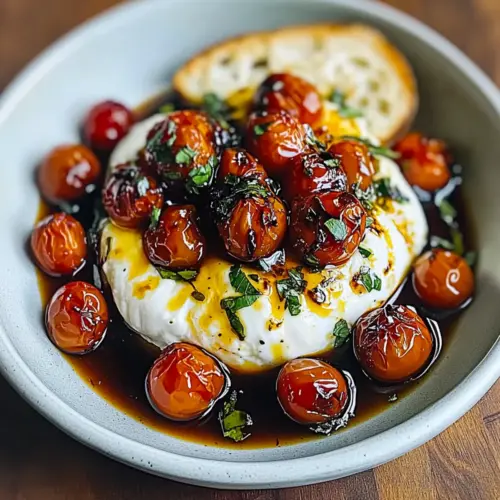 Baked Burrata Bliss with Roasted Tomatoes and Garlic