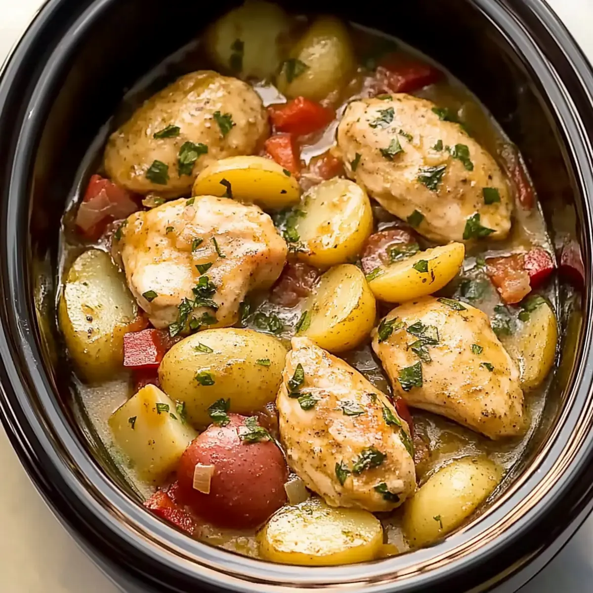 Crockpot Italian Chicken and Veggies