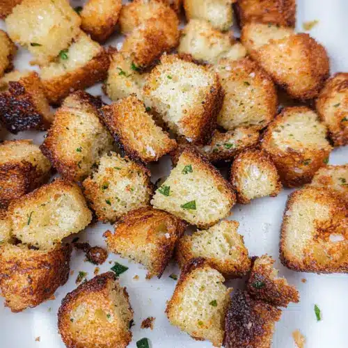 Homemade Garlic Butter Croutons