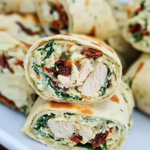 Tuscan Chicken Pinwheels for Picnic