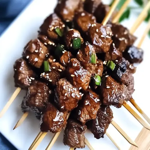 Teriyaki Sesame Beef Skewers