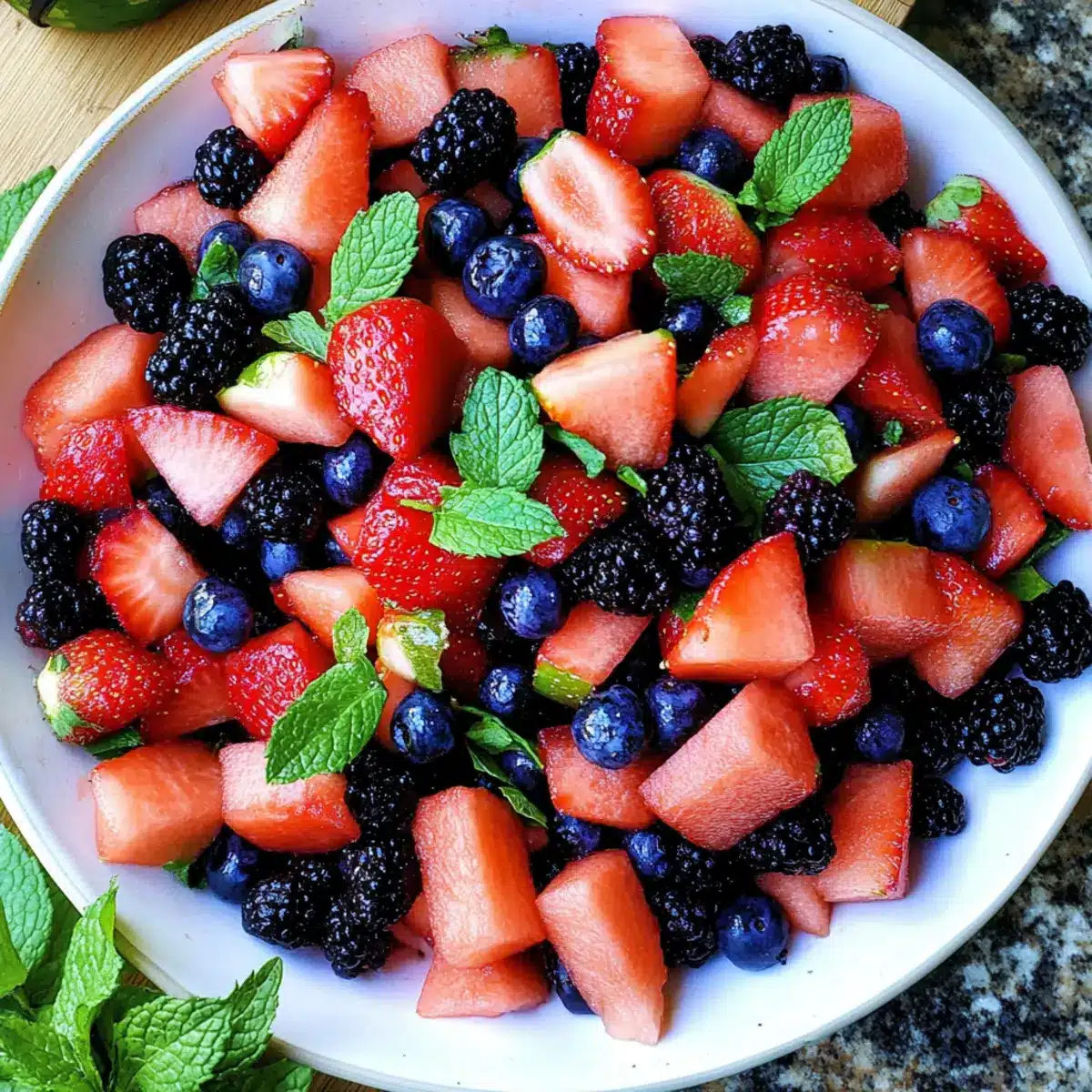 Berry Watermelon Fruit Salad