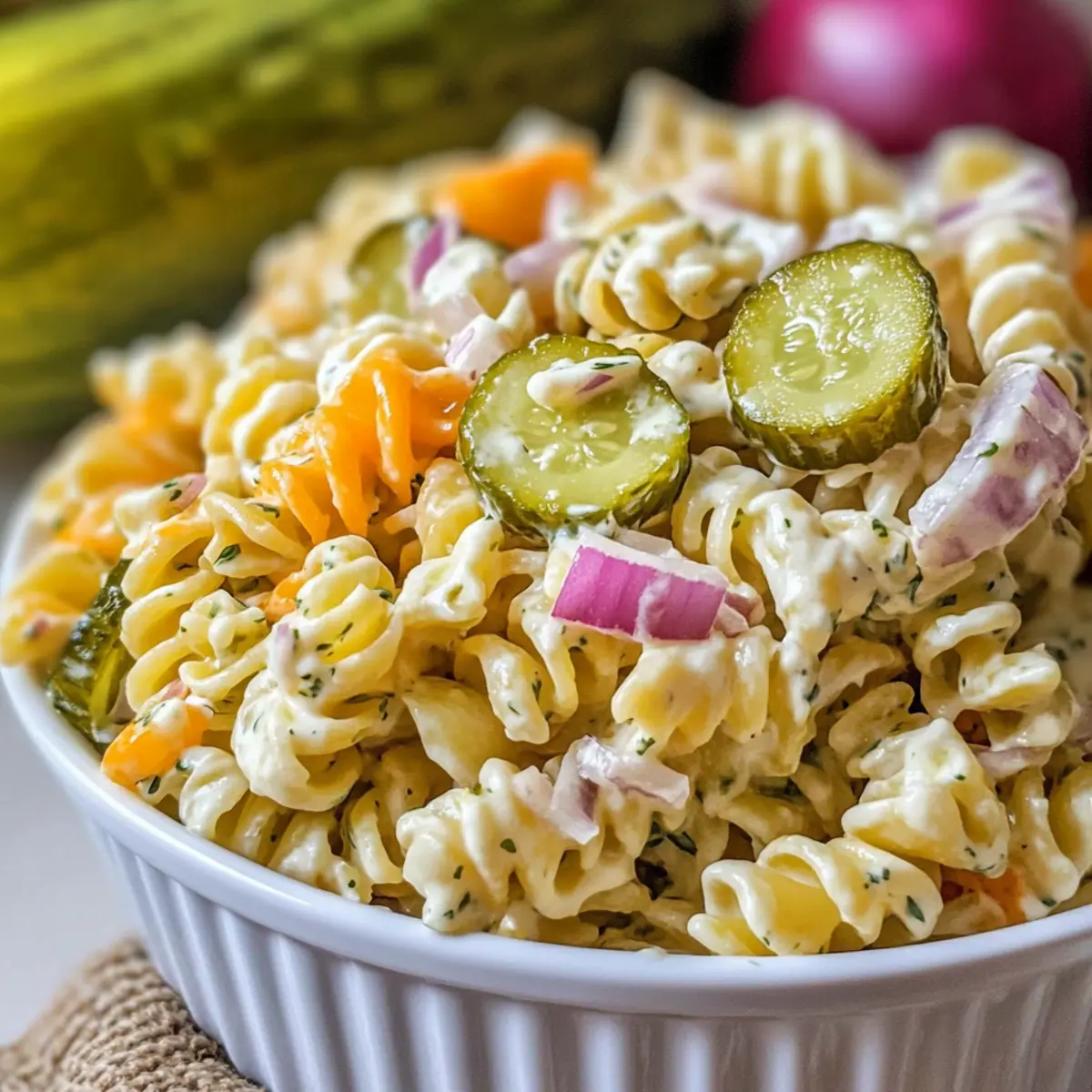 Dill Pickle Pasta Salad