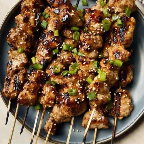 Honey Garlic Asian Chicken Kabobs