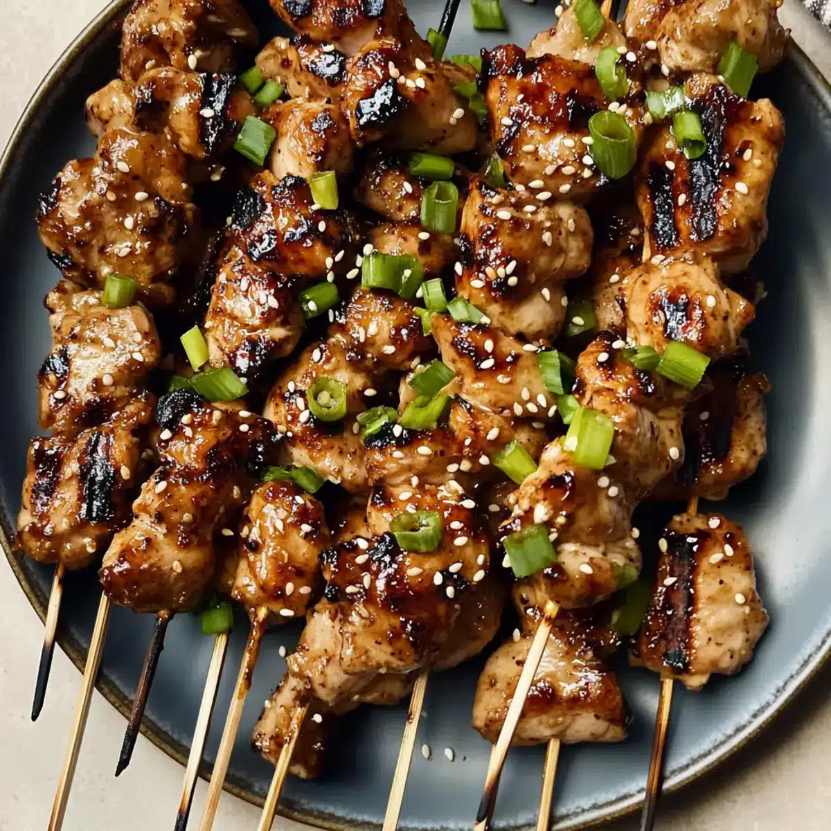 Honey Garlic Asian Chicken Kabobs
