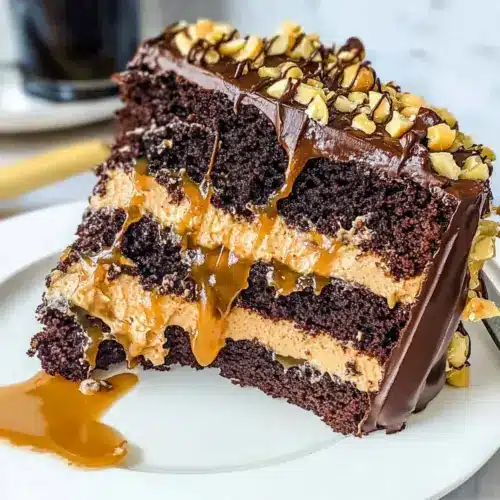 Chocolate Snickers Cake
