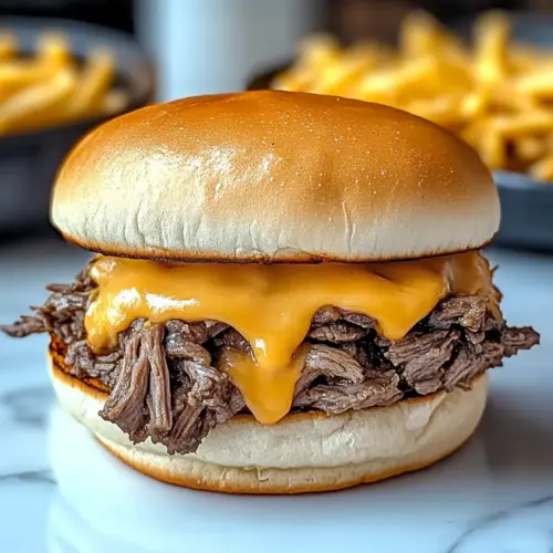 Instant Pot Beef and Cheddar Sandwiches