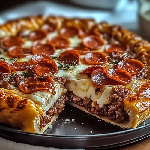 Hamburger Sausage & Pepperoni Pie