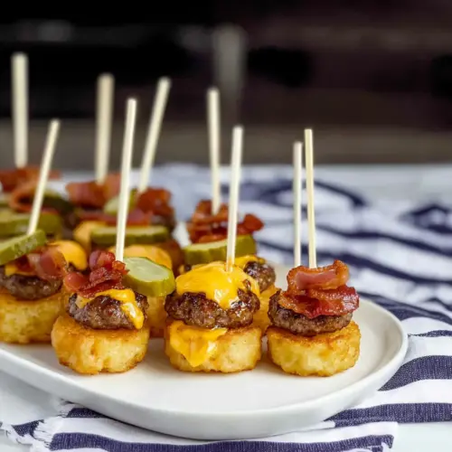 Tater Tot Mini Cheeseburger Bites